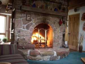 48" Stone Fireplace in my own home.